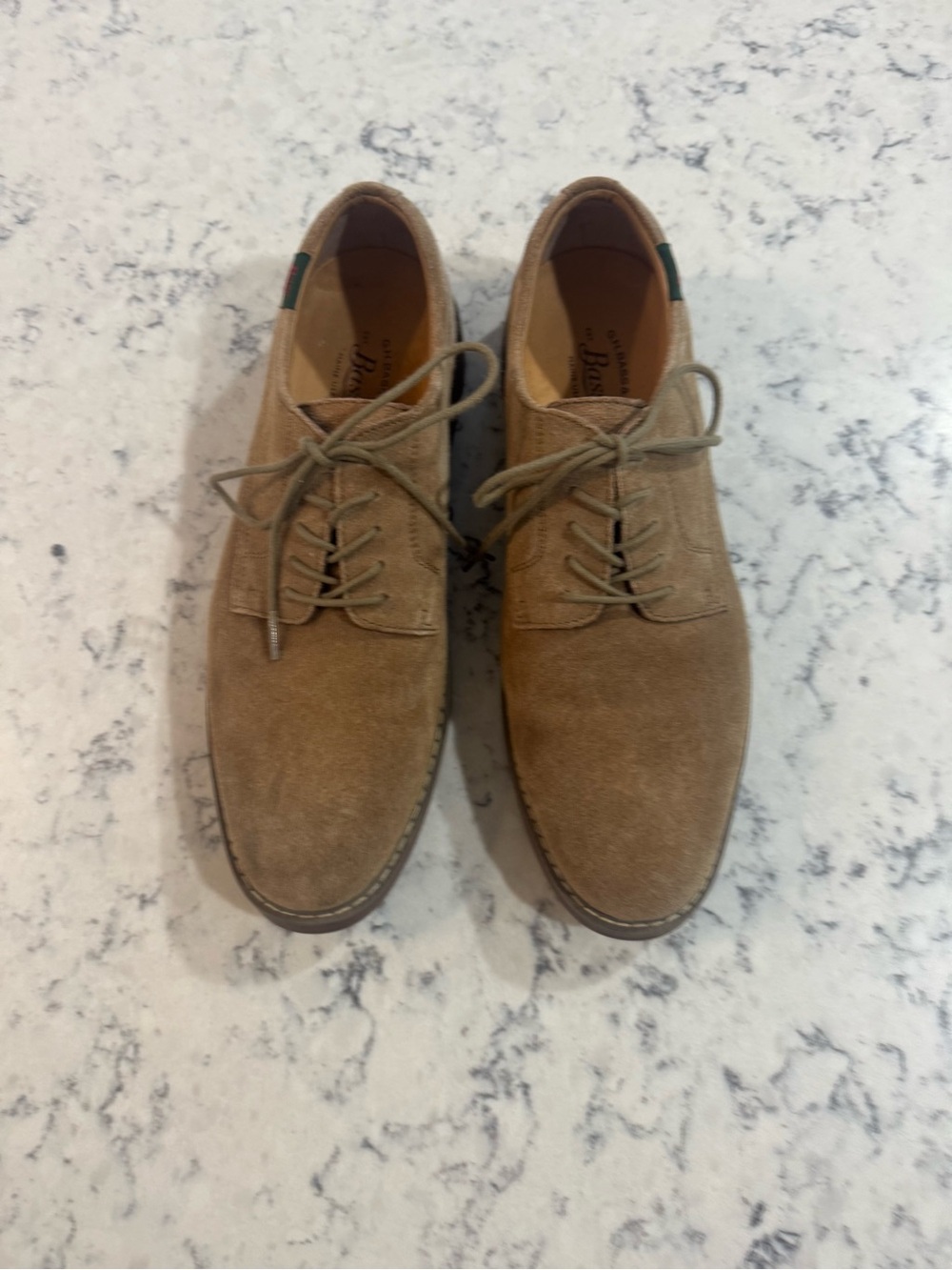 VINTAGE Mint Condition Men's Suede‎ BASS Lace-Up Shoes in Tan Size 10W